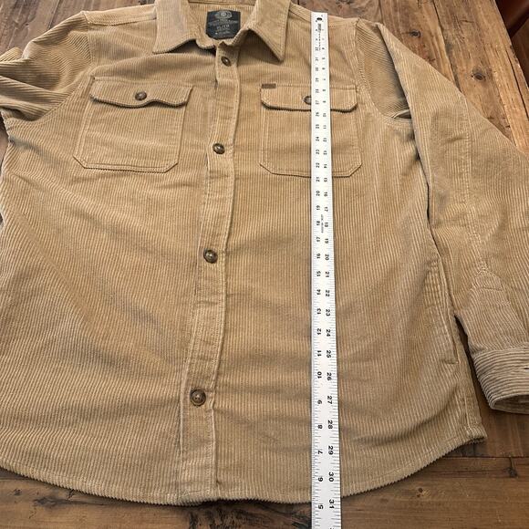 BUFFALO David Bitton Jeremias Corduroy Shacket Mens Size XL Tan Button Up Shirt - Picture 10 of 16